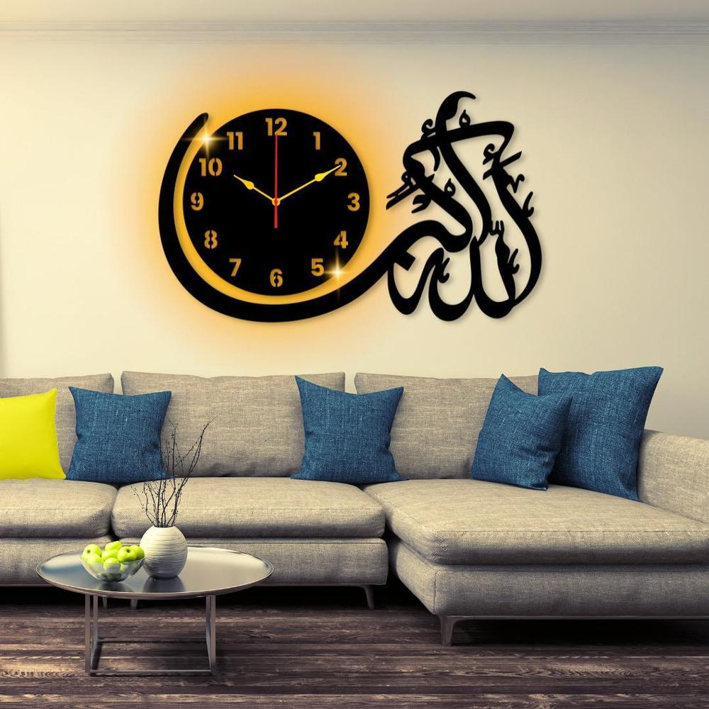 Lighted Calligraphy Wall Clock 1